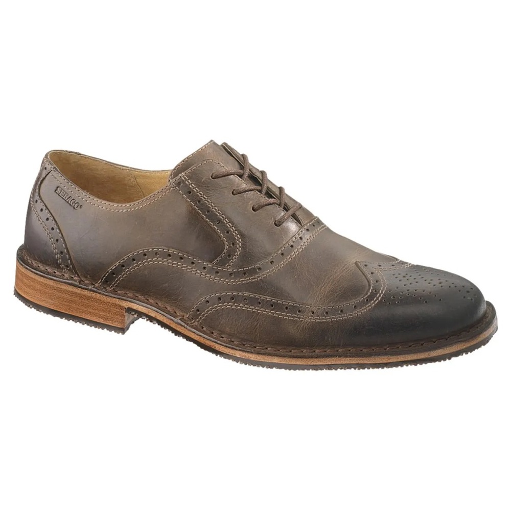 The Splurge: Sebago’s Brattle Wingtip in dark brown Size 8.5